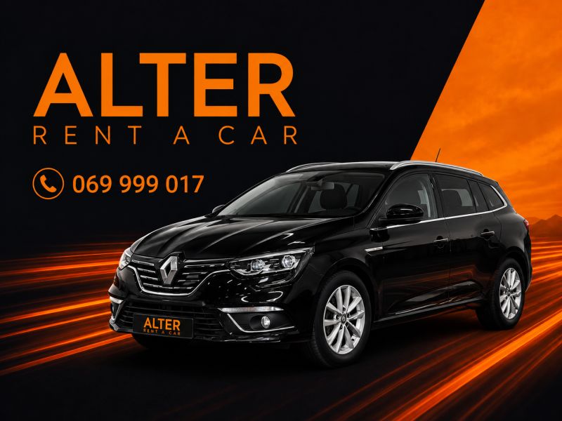 car Rental-Renault Megane karavan crni